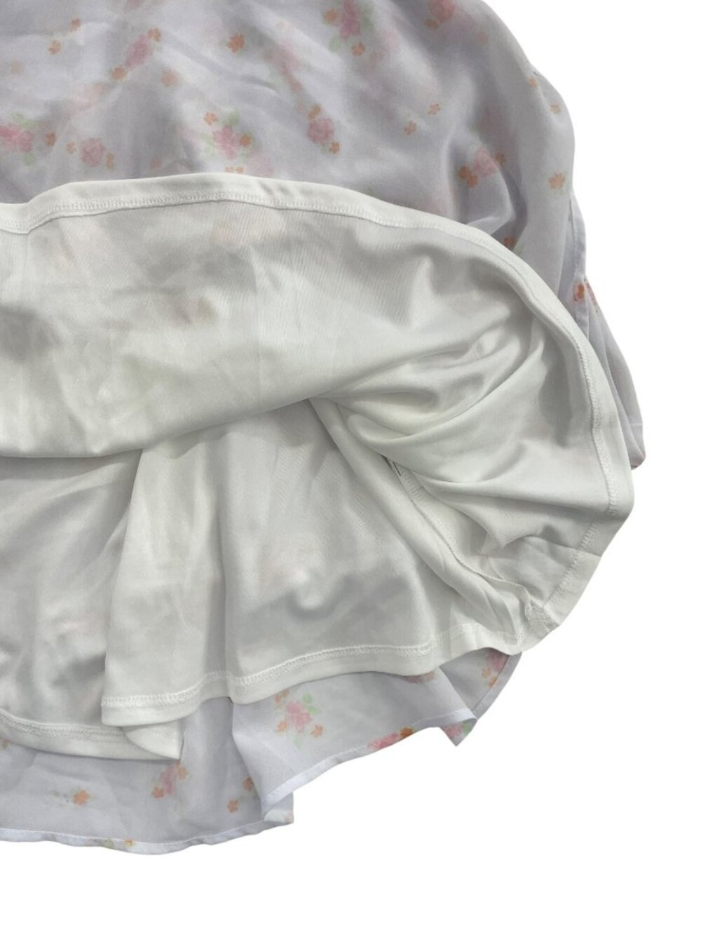 Altar'd State Smocked Dress Floral Ivory & Pink Off-Shoulder Bow Detail Sz L NEW - Picture 6 of 9